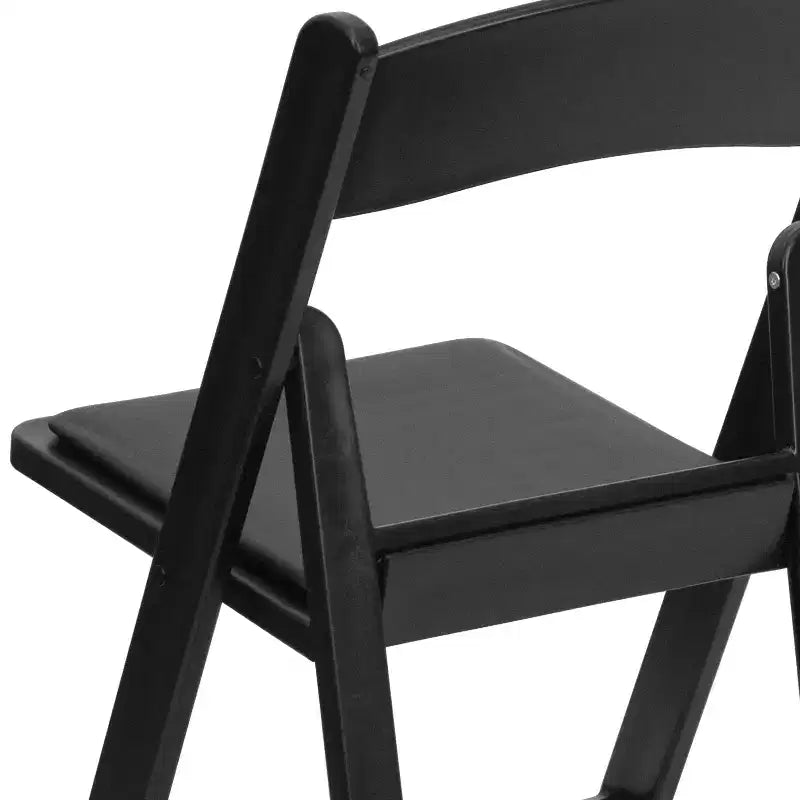 Sedia Pieghevole in Resina con Seduta in Vinile, Confezione da 2 (Nero / Castagno / Marrone Scuro / Mogano Rosso / Bianco)