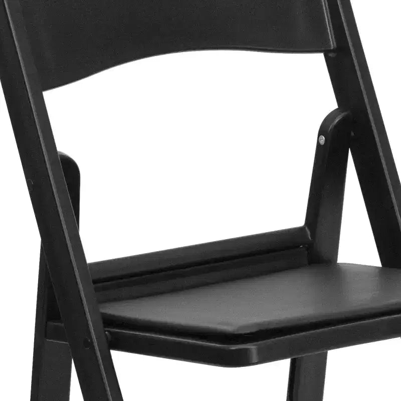 Sedia Pieghevole in Resina con Seduta in Vinile, Confezione da 2 (Nero / Castagno / Marrone Scuro / Mogano Rosso / Bianco)