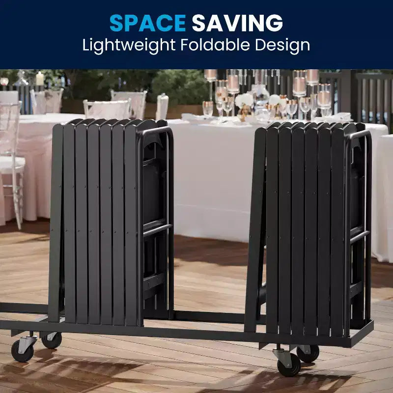 Sedia Pieghevole in Resina con Seduta in Vinile, Confezione da 2 (Nero / Castagno / Marrone Scuro / Mogano Rosso / Bianco)