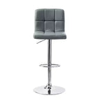 Sgabello da Bar Girevole Regolabile, Similpelle, Bianco/Grigio/Marrone Scuro, 1 Posto