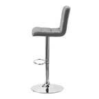 Sgabello da Bar Girevole Regolabile, Similpelle, Bianco/Grigio/Marrone Scuro, 1 Posto