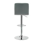 Sgabello da Bar Girevole Regolabile, Similpelle, Bianco/Grigio/Marrone Scuro, 1 Posto