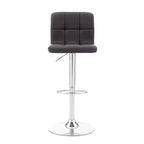 Sgabello da Bar Girevole Regolabile, Similpelle, Bianco/Grigio/Marrone Scuro, 1 Posto
