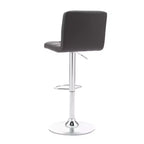 Sgabello da Bar Girevole Regolabile, Similpelle, Bianco/Grigio/Marrone Scuro, 1 Posto