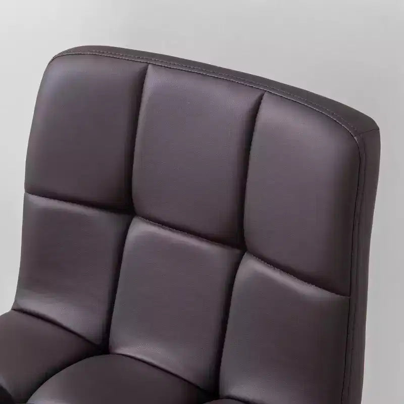 Sgabello da Bar Girevole Regolabile, Similpelle, Bianco/Grigio/Marrone Scuro, 1 Posto