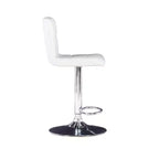 Sgabello da Bar Girevole Regolabile, Similpelle, Bianco/Grigio/Marrone Scuro, 1 Posto