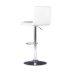Sgabello da Bar Girevole Regolabile, Similpelle, Bianco/Grigio/Marrone Scuro, 1 Posto