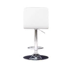 Sgabello da Bar Girevole Regolabile, Similpelle, Bianco/Grigio/Marrone Scuro, 1 Posto