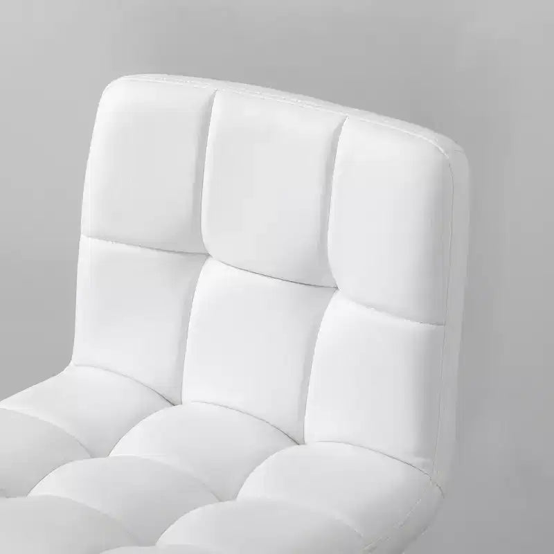 Sgabello da Bar Girevole Regolabile, Similpelle, Bianco/Grigio/Marrone Scuro, 1 Posto