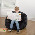 Poltrona sacco per bambini, multi-colore / in stile peluche e liscio, 1 posto