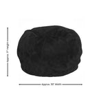 Poltrona sacco per bambini, multi-colore / in stile peluche e liscio, 1 posto