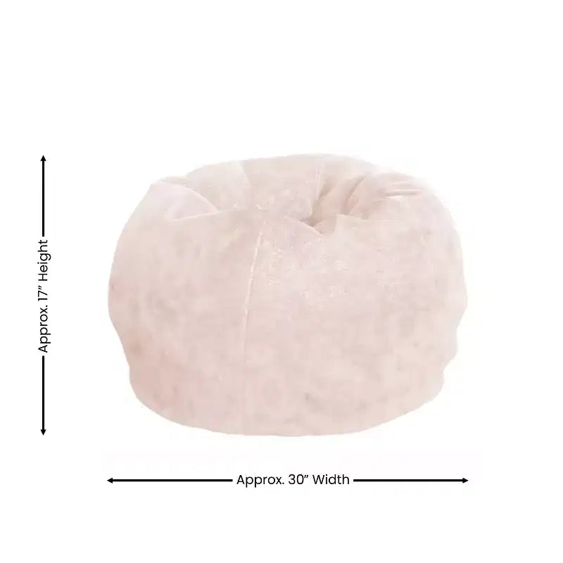 Poltrona sacco per bambini, multi-colore / in stile peluche e liscio, 1 posto