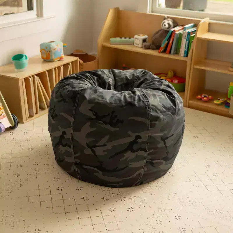 Poltrona sacco per bambini, multi-colore / in stile peluche e liscio, 1 posto