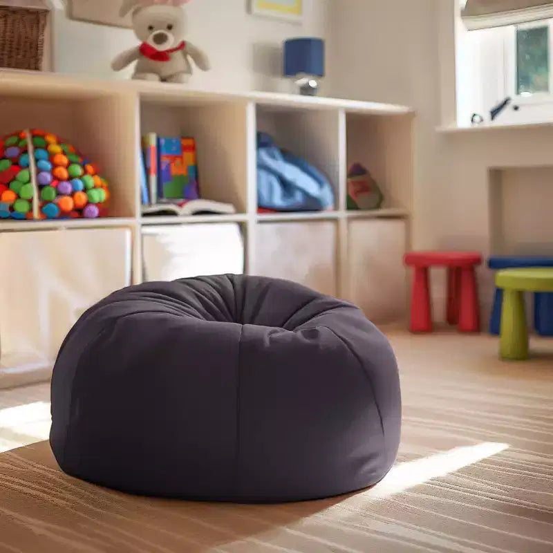 Poltrona sacco per bambini, multi-colore / in stile peluche e liscio, 1 posto