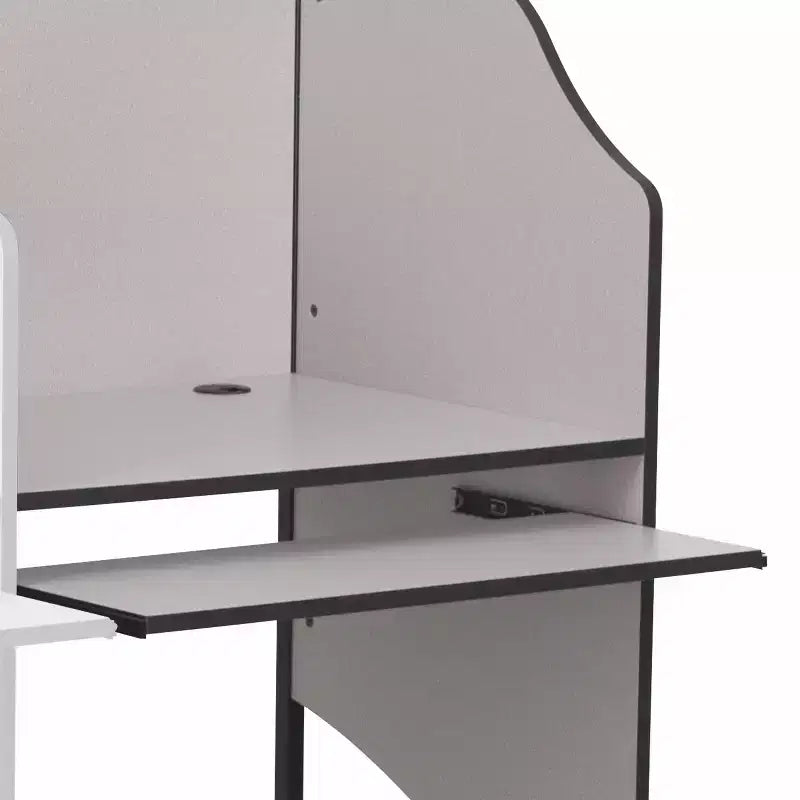 Grigio Nebula/Rovere, Box Studio aggiuntivo in laminato, 1 posto