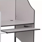 Grigio Nebula/Rovere, Box Studio aggiuntivo in laminato, 1 posto