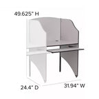 Grigio Nebula/Rovere, Box Studio aggiuntivo in laminato, 1 posto
