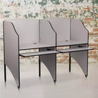 Grigio Nebula/Rovere, Box Studio aggiuntivo in laminato, 1 posto