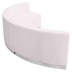 Divano da reception in similpelle nera LeatherSoft, 3 posti, 3 pezzi