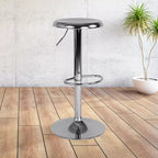 Sgabello da bar girevole retrò regolabile in altezza Nero/Cromo/Oro/Oro rosa, 1 posto