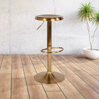 Sgabello da bar girevole retrò regolabile in altezza Nero/Cromo/Oro/Oro rosa, 1 posto