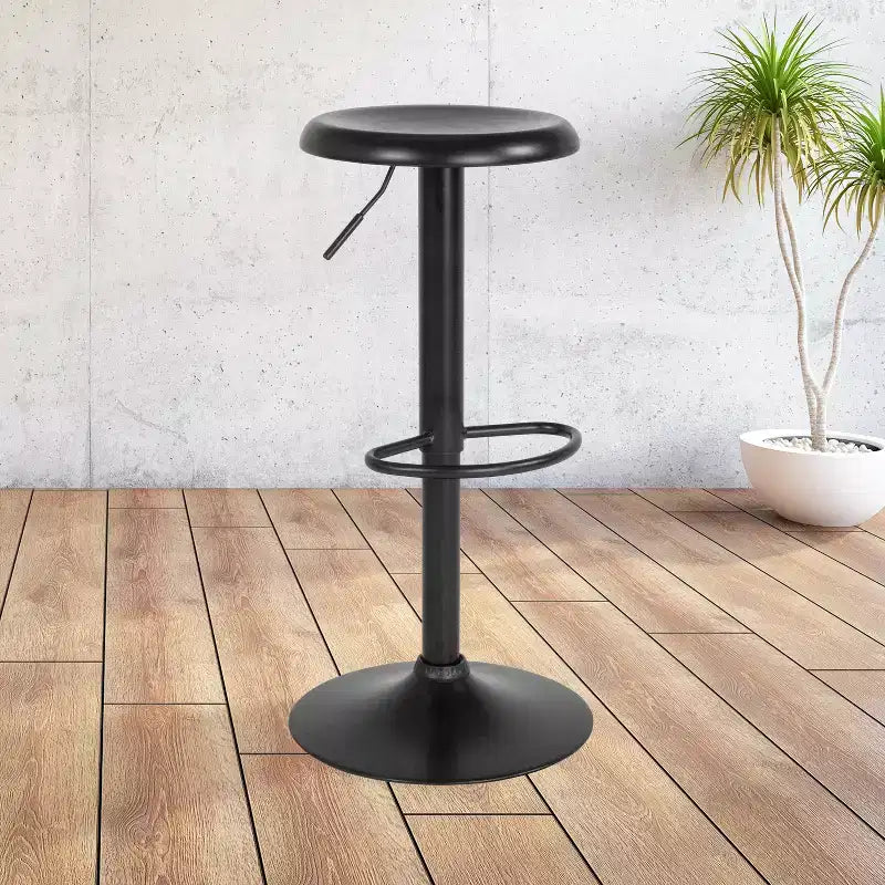 Sgabello da bar girevole retrò regolabile in altezza Nero/Cromo/Oro/Oro rosa, 1 posto