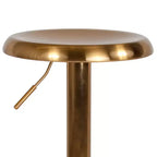 Sgabello da bar girevole retrò regolabile in altezza Nero/Cromo/Oro/Oro rosa, 1 posto