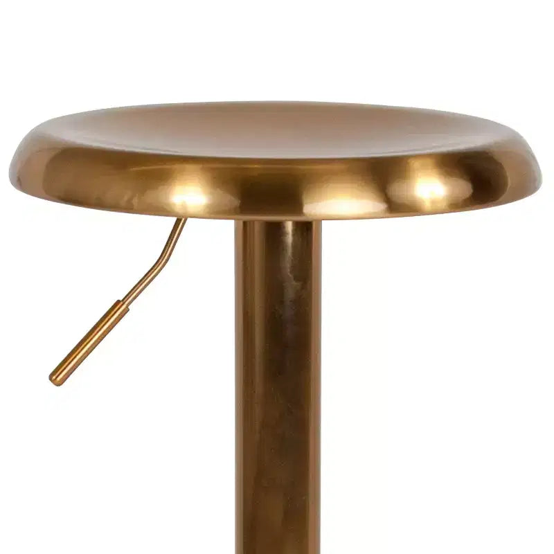 Sgabello da bar girevole retrò regolabile in altezza Nero/Cromo/Oro/Oro rosa, 1 posto
