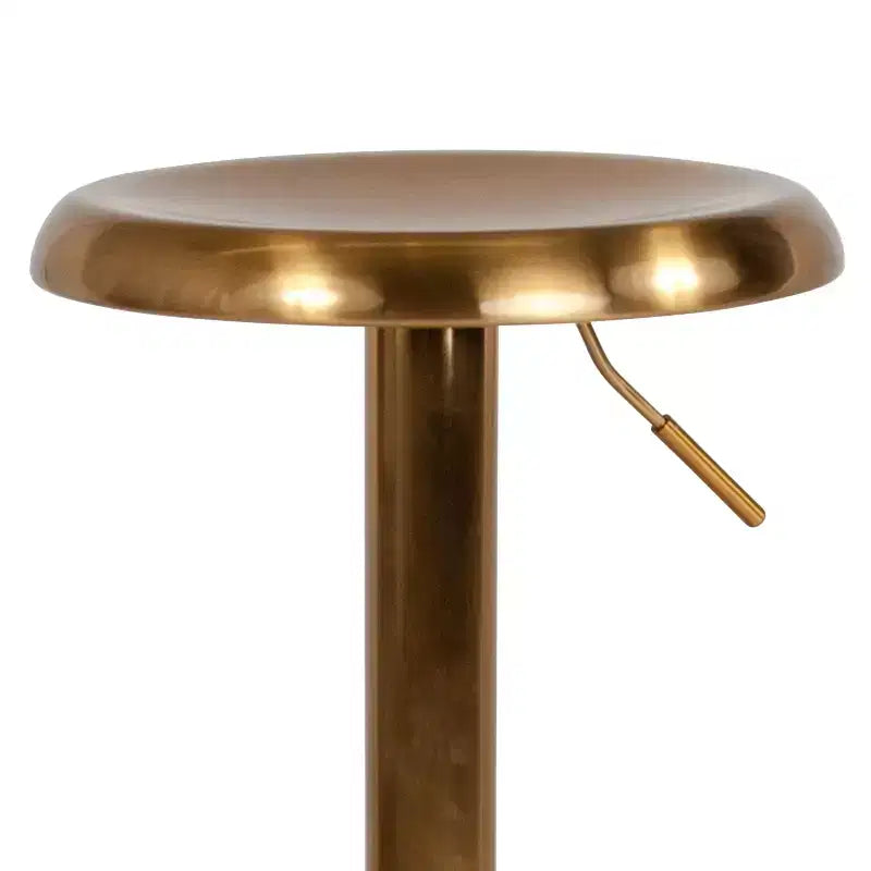 Sgabello da bar girevole retrò regolabile in altezza Nero/Cromo/Oro/Oro rosa, 1 posto