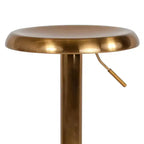 Sgabello da bar girevole retrò regolabile in altezza Nero/Cromo/Oro/Oro rosa, 1 posto