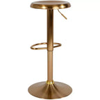 Sgabello da bar girevole retrò regolabile in altezza Nero/Cromo/Oro/Oro rosa, 1 posto