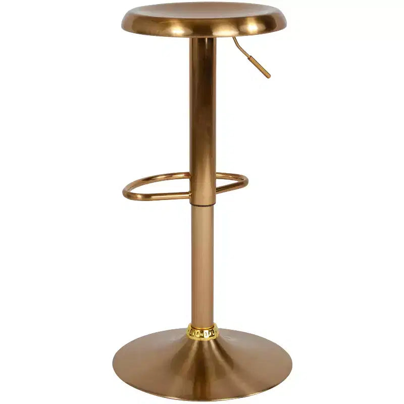 Sgabello da bar girevole retrò regolabile in altezza Nero/Cromo/Oro/Oro rosa, 1 posto