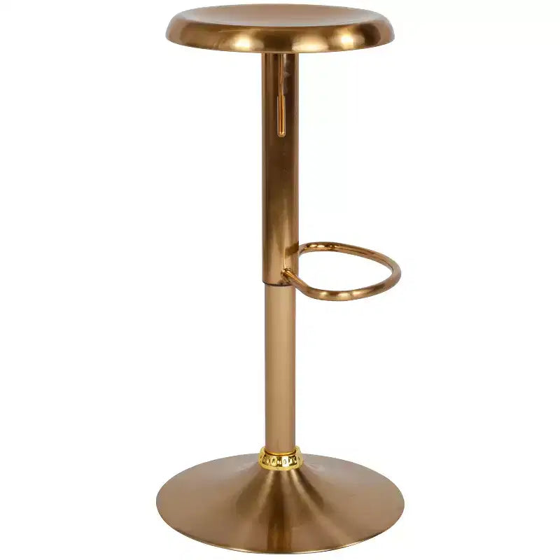 Sgabello da bar girevole retrò regolabile in altezza Nero/Cromo/Oro/Oro rosa, 1 posto