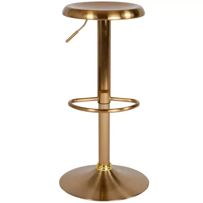 Sgabello da bar girevole retrò regolabile in altezza Nero/Cromo/Oro/Oro rosa, 1 posto