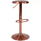 Sgabello da bar girevole retrò regolabile in altezza Nero/Cromo/Oro/Oro rosa, 1 posto