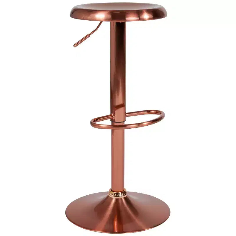 Sgabello da bar girevole retrò regolabile in altezza Nero/Cromo/Oro/Oro rosa, 1 posto