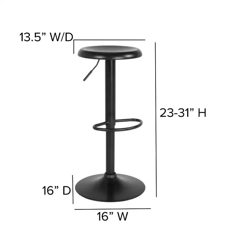 Sgabello da bar girevole retrò regolabile in altezza Nero/Cromo/Oro/Oro rosa, 1 posto