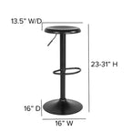 Sgabello da bar girevole retrò regolabile in altezza Nero/Cromo/Oro/Oro rosa, 1 posto