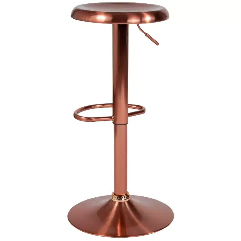 Sgabello da bar girevole retrò regolabile in altezza Nero/Cromo/Oro/Oro rosa, 1 posto