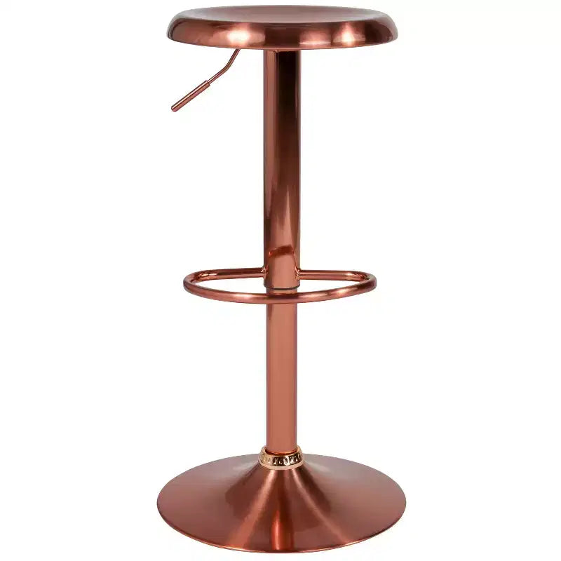 Sgabello da bar girevole retrò regolabile in altezza Nero/Cromo/Oro/Oro rosa, 1 posto