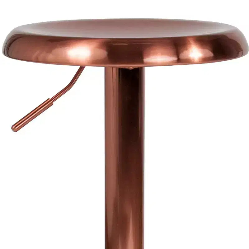 Sgabello da bar girevole retrò regolabile in altezza Nero/Cromo/Oro/Oro rosa, 1 posto