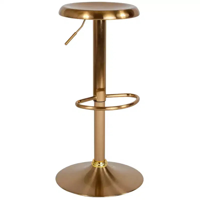 Sgabello da bar girevole retrò regolabile in altezza Nero/Cromo/Oro/Oro rosa, 1 posto