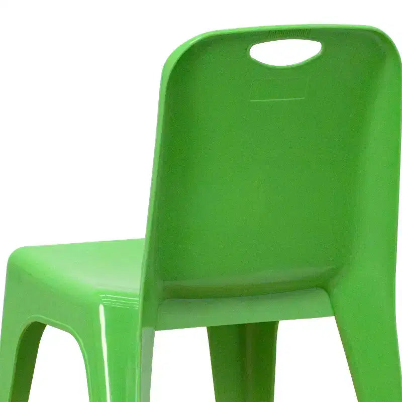 Sedia impilabile in plastica per bambini blu/verde/rossa, set da 4, per età 3-9 anni