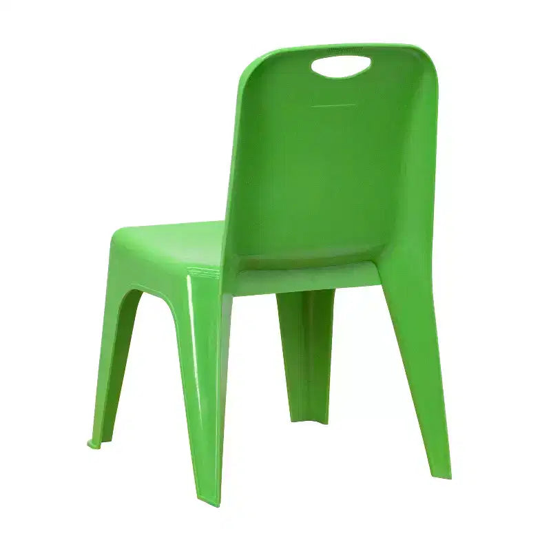 Sedia impilabile in plastica per bambini blu/verde/rossa, set da 4, per età 3-9 anni