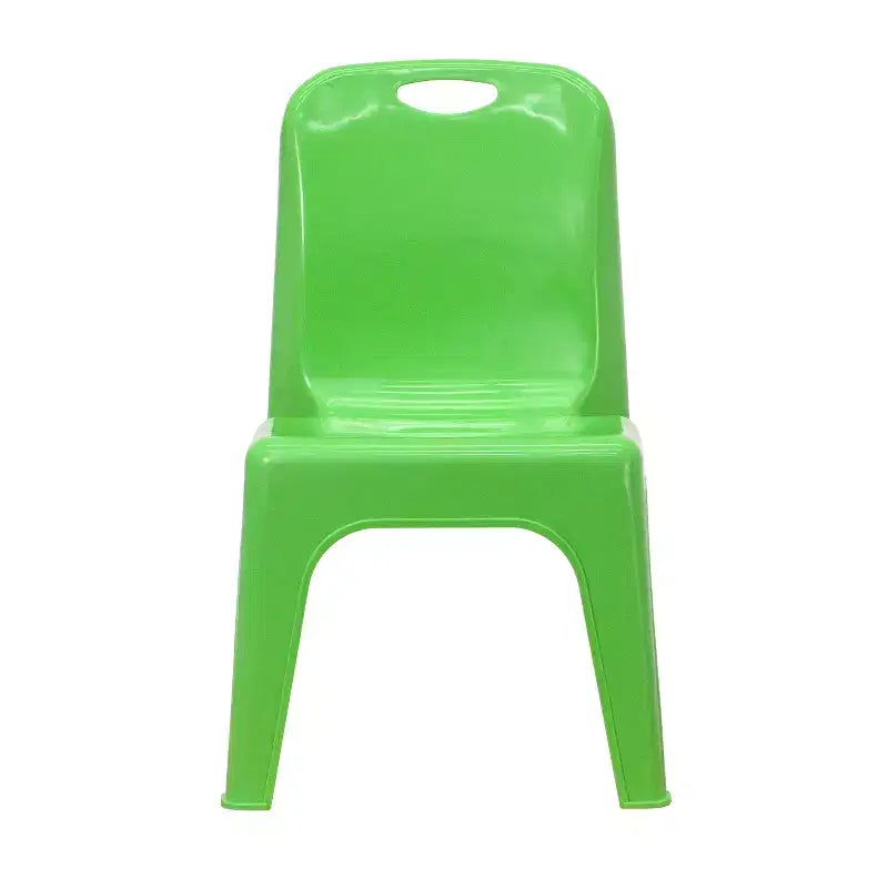 Sedia impilabile in plastica per bambini blu/verde/rossa, set da 4, per età 3-9 anni