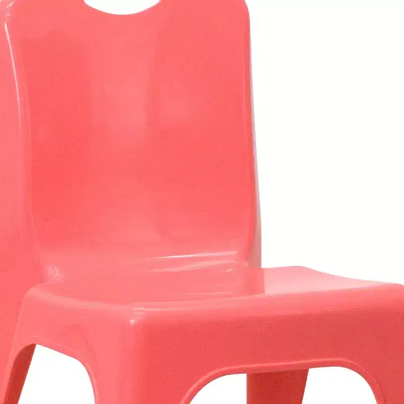 Sedia impilabile in plastica per bambini blu/verde/rossa, set da 4, per età 3-9 anni