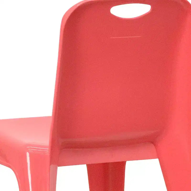Sedia impilabile in plastica per bambini blu/verde/rossa, set da 4, per età 3-9 anni