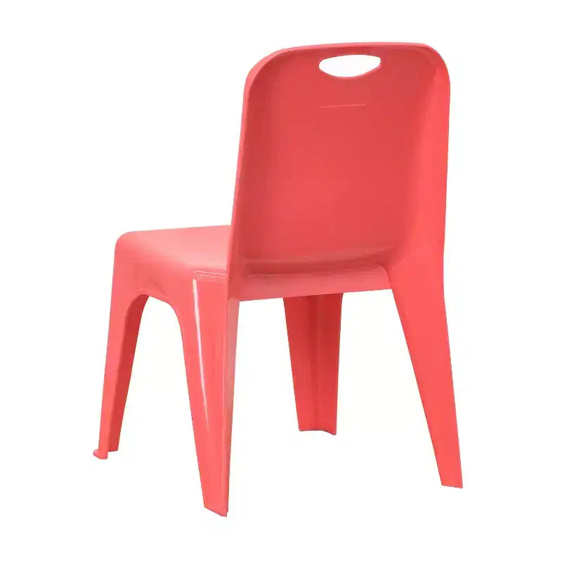 Sedia impilabile in plastica per bambini blu/verde/rossa, set da 4, per età 3-9 anni