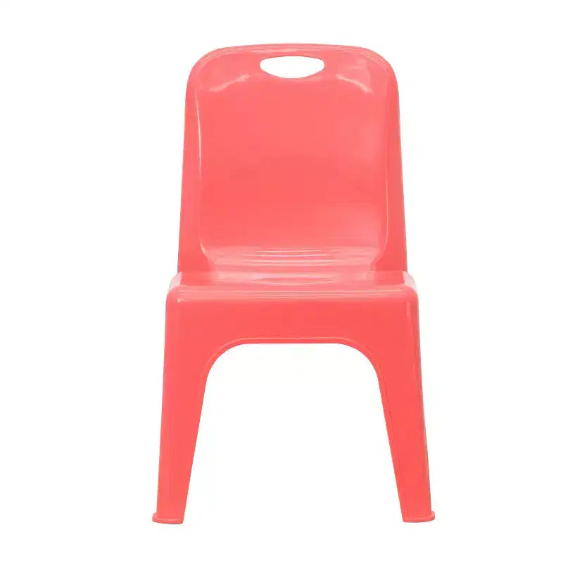 Sedia impilabile in plastica per bambini blu/verde/rossa, set da 4, per età 3-9 anni