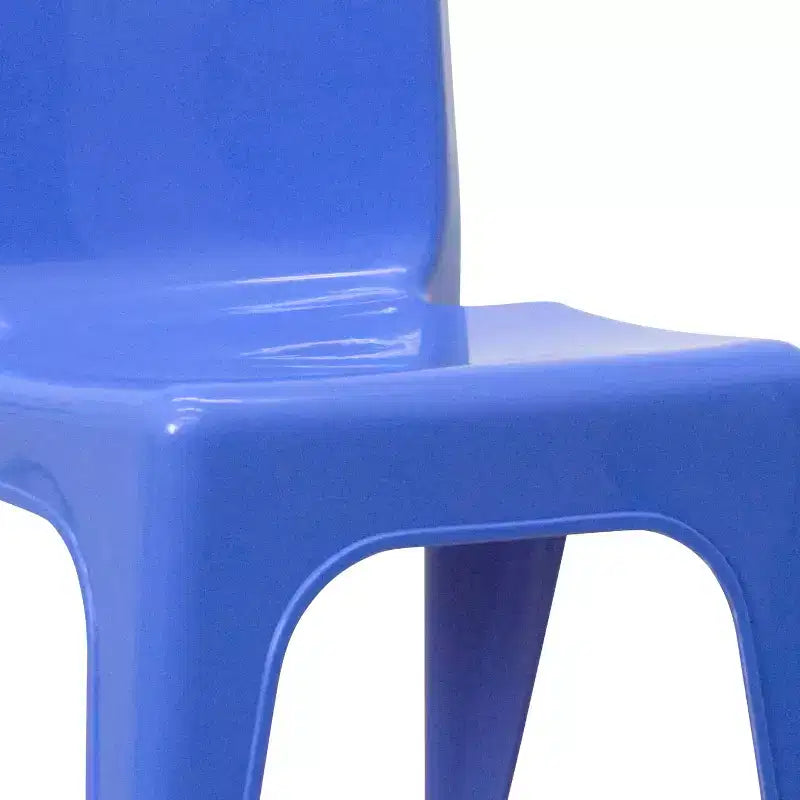 Sedia impilabile in plastica per bambini blu/verde/rossa, set da 4, per età 3-9 anni